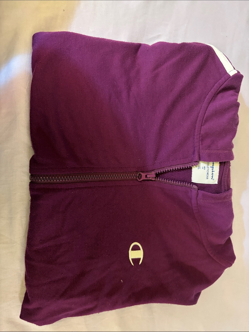 Champion Zip-Up Hoodie in Plum